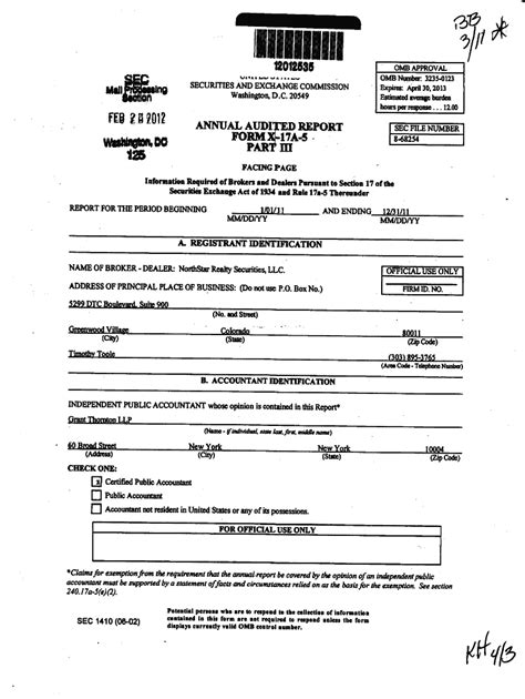 Fillable Online Estimated Average Burden ANNUAL AUDITED REPORT FORM