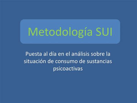 Ppt Puesta Al Día En El Análisis Sobre La Situación De Consumo De