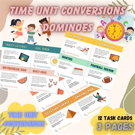 Convert It Units Of Time Task Cards