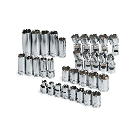 3 8 In Drive 6 Pt Metric Std Deep And Flex Socket Set 33 Pc