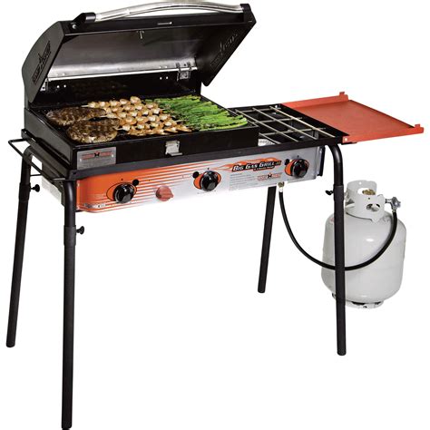 Camp Chef Big Gas Grill Burner Stove With Deluxe Grill Box