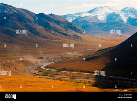 Scenic View Of Atigun Pass During Autumn Brooks Range Arctic Alaska