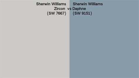 Sherwin Williams Zircon Vs Daphne Side By Side Comparison