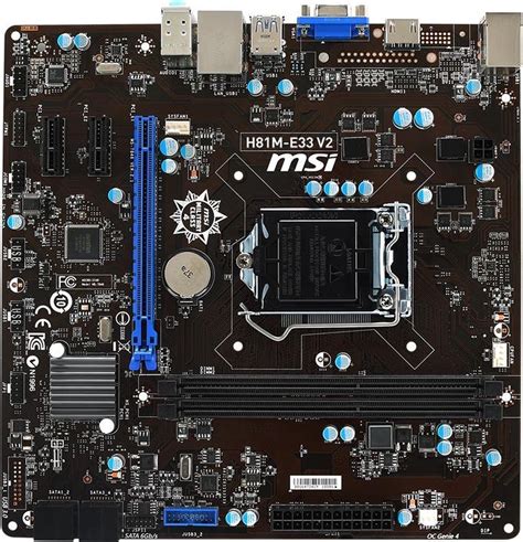 MSI H81M E33 V2 Intel H81 LGA 1150 Socket H3 Micro ATX Bol