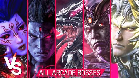 Tekken 8 Devil Reina Vs All Arcade Bosses Azazel True Devil Kazuya Angel Jin Hard Mode