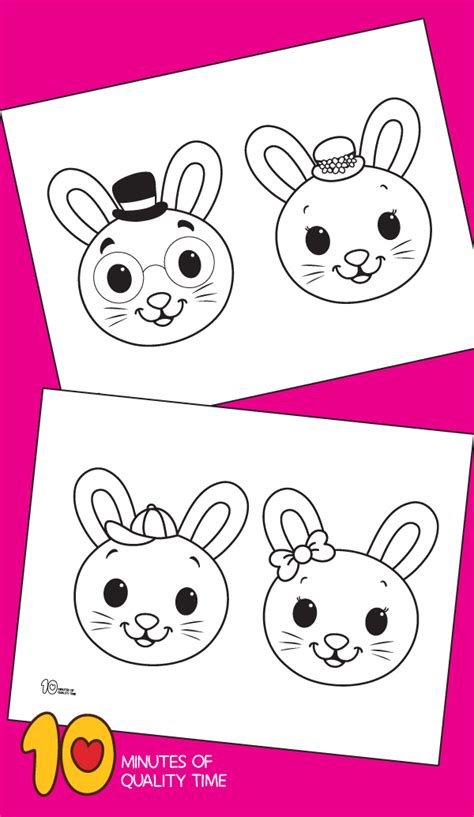 Rabbit Family Coloring Pages