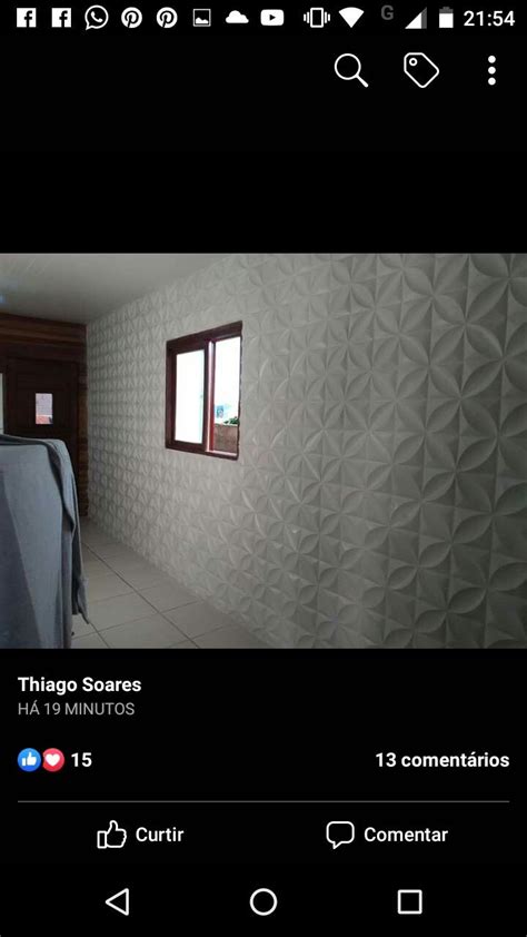 An Image Of A Room With White Wallpaper And Black Walls Which Is Being