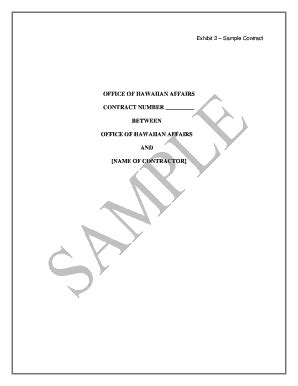 Fillable Online Exhibit 3 Sample Contract Fax Email Print PdfFiller