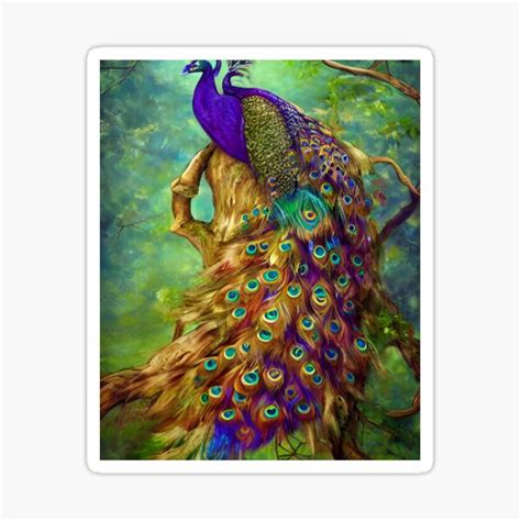 Peacocks Sticker For Sale By Ggg Ai Redbubble