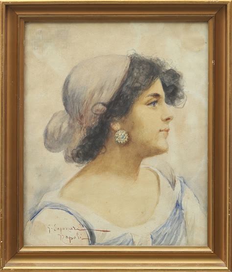 Images For 2638901 Guido Saponari Italian Woman Watercolour Signed