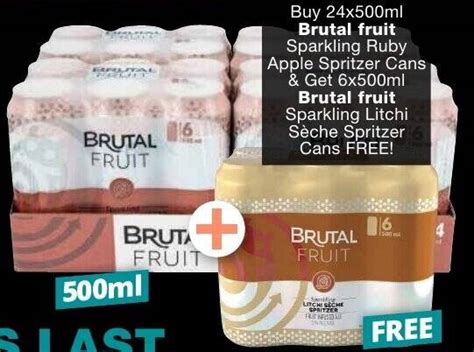 Buy X Ml Brutal Fruit Sparkling Ruby Spritzer Cans Get X Ml