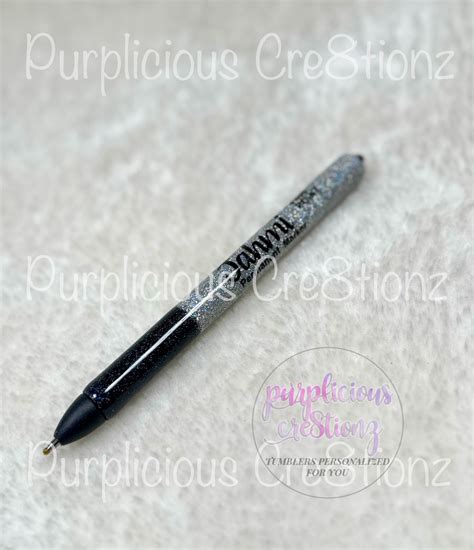 Marker Inspired Sharpie Glitter Refillable Pen Personalized Custom