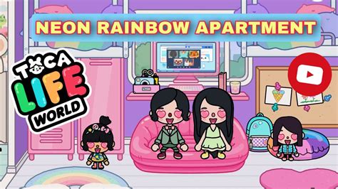 Toca Life World Neon Rainbow Apartment Makeover 🌈 Part 34 My