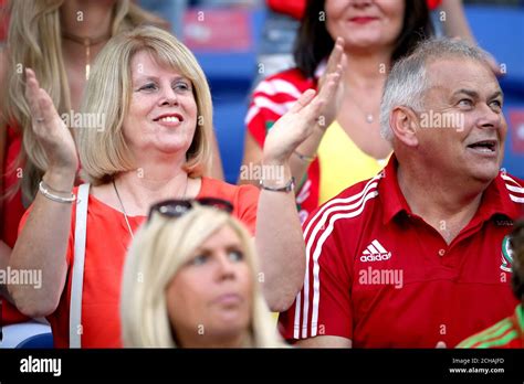 Debbie And Frank Bale Parents Of Gareth In The Stands Before The Game