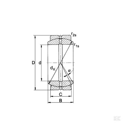 GE40ES2RS GE 40 ES 2RS Łożysko przegubowe kulowe 40x62x28