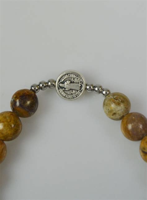 Bracelet Religieux En Pierres D Agate M Daille St Beno T Sainte