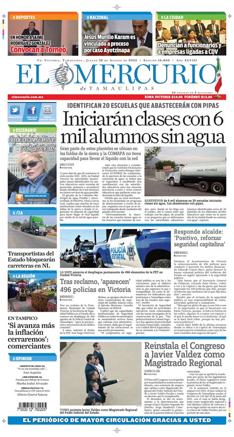 El Mercurio De Tamaulipas 25 De Agosto De 2022 By El Mercurio De Tamaulipas Online Issuu