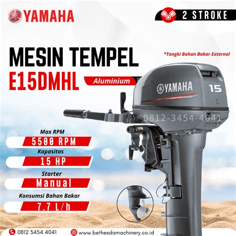 Mesin Tempel 15pk Yamaha 15 Hp Outboard Kapal 2 Tak Lazada Indonesia