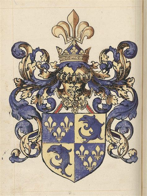 Arms Of The Dauphin Of France Grand Armorial Colorié