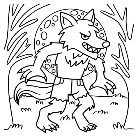 Coloriages loup garou à imprimer