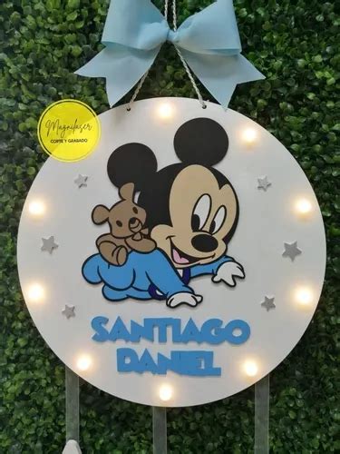 Letrero De Maternidad Para Puerta De Hospital Mickey Mouse Cuotas Sin