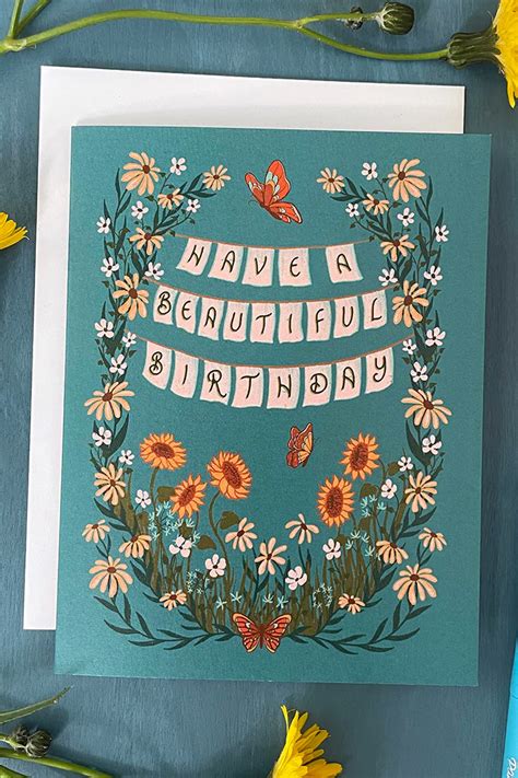 Wildflower Birthday Greeting Card Workshop And Flock Boutique Ottawa