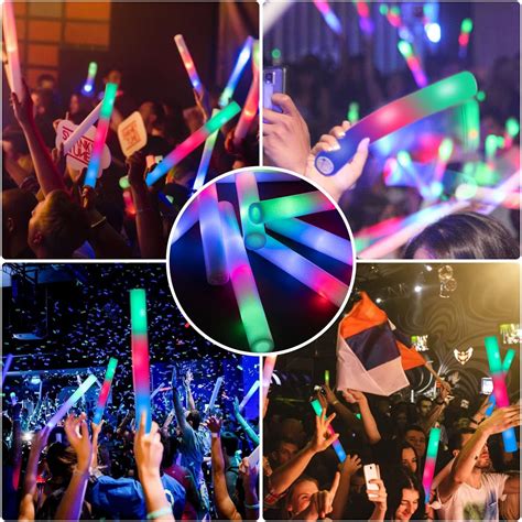 Shqdd Glow Sticks Bulk 28 Pcs Giant Foam Glow Sticks With 3 Modes