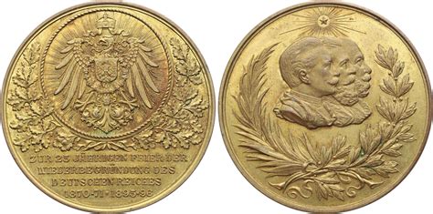 Brandenburg Preu En Vergoldete Bronzemedaille Wilhelm Ii