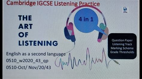 Listening Extended English As A Second Language W Qp