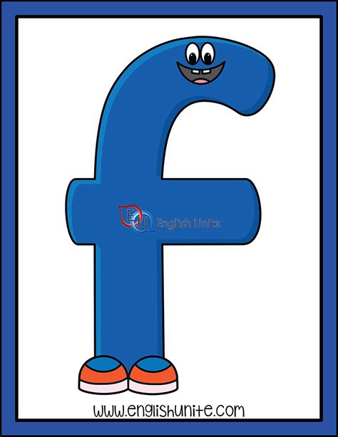 English Unite Alphabet Character Word Art F