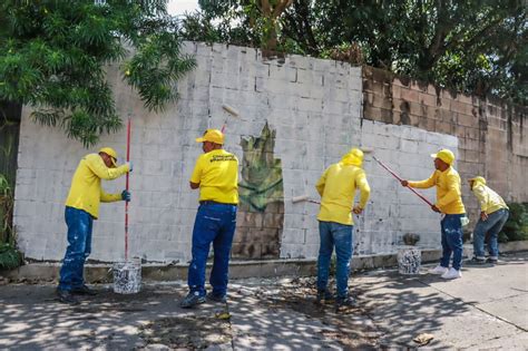 Reos Del Programa Cero Ocio Eliminan Grafitis De Grupos Pandilleriles