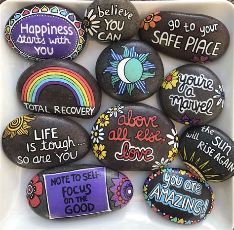 Inspirational Messages Diy Rock Painting Tutorials Rock Painting