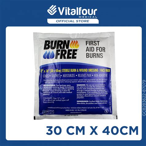 Burnfree Sterile Face Mask Burn Dressing 30cm X 40cm Burnfree