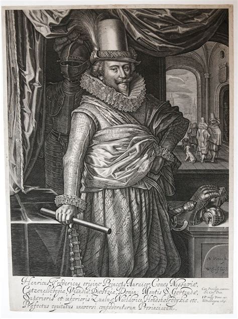 Original Engraving Gravure Henricus Fridericus Portrait Of Prins