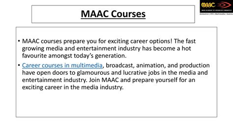 PPT - MAAC India - best institute for animation, VFX, gaming, multimedia courses PowerPoint ...