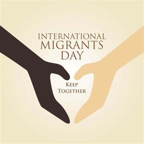 Premium Vector | International migrants day poster quotes vector flat ...