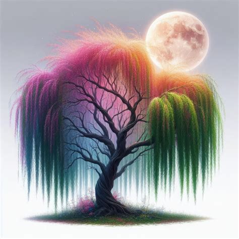 Weeping Willow Tree Premium AI Generated Image