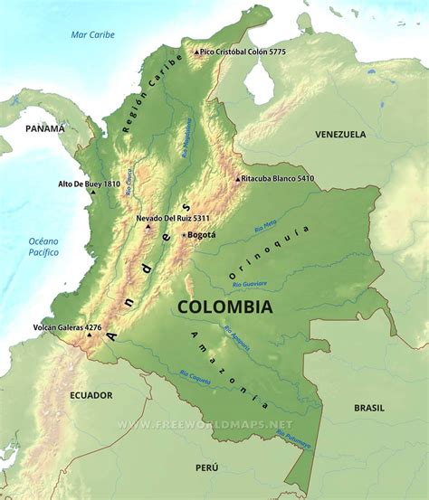 Informaci N E Im Genes Con Mapas De Colombia Pol Tico F Sico Y Para