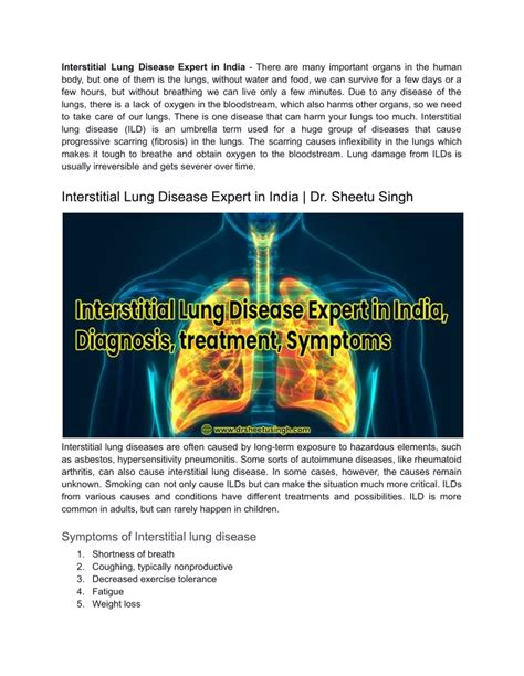 Ppt Interstitial Lung Disease Expert In India Dr Sheetu Singh Powerpoint Presentation Id