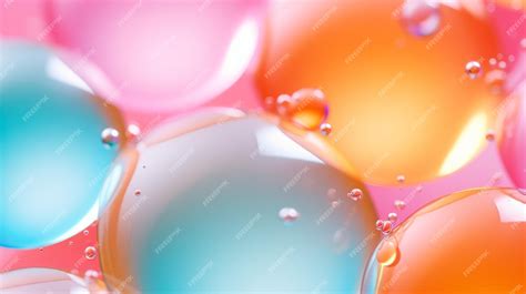 Premium Photo Bubble Liquid Background With Gum Pastel Colors