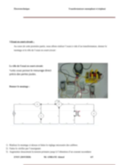 SOLUTION Essai En Cc Et A Vide Copie Studypool