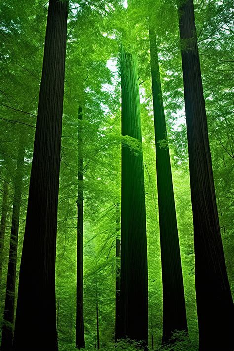 숲 속의 두 개의 키 큰 푸른 나무 배경 배경 화면 및 일러스트 무료 다운로드 Pngtree