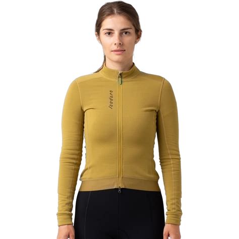 Isadore Signature Deep Winter Fietstrui Met Lange Mouwen Dames Ecru Olive