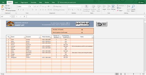 Wedding Checklist Template - Excel Wedding Planning Template