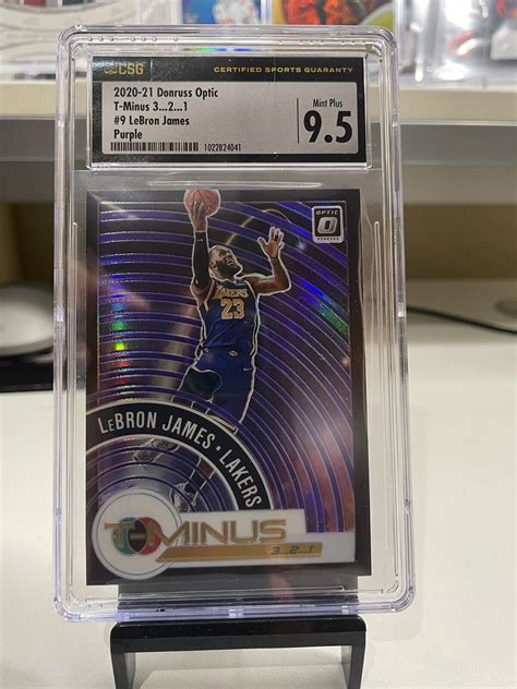 Donruss Optic Lebron James T Minus Purple Prizm Holo