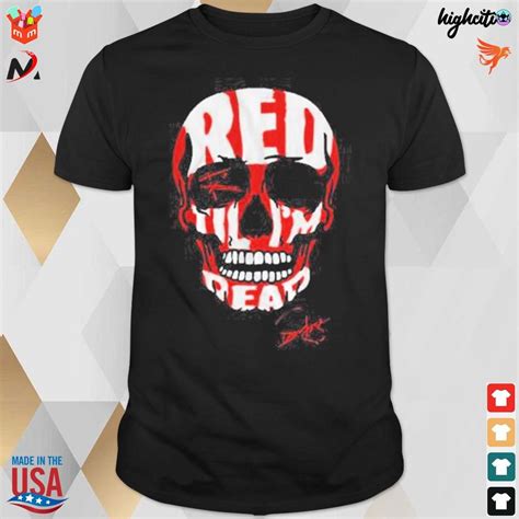 Red Rocker Skull Tour Signature T Shirt Hoodie Sweater Long Sleeve