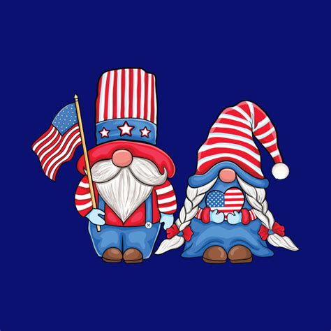 Patriotic Gnome 4th Of July Gnomes Love USA American Flag 4th Of July