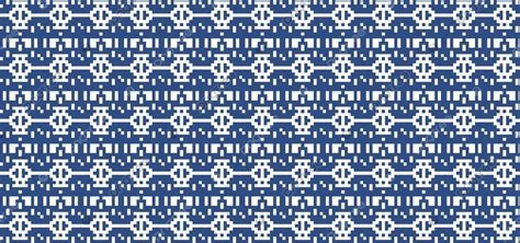 Pattern Seemless Blue Square Background Batik Indonesia Batik Kotak