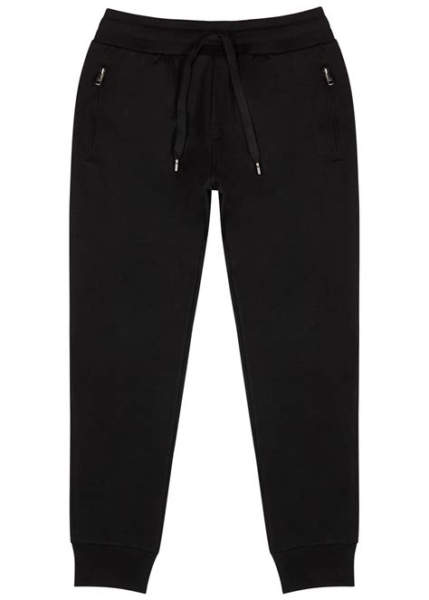 Dolce And Gabbana Black Cotton Sweatpants For Men Lyst