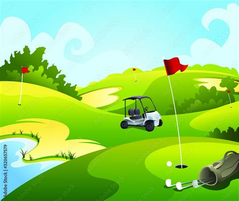 golf course Stock Vector | Adobe Stock